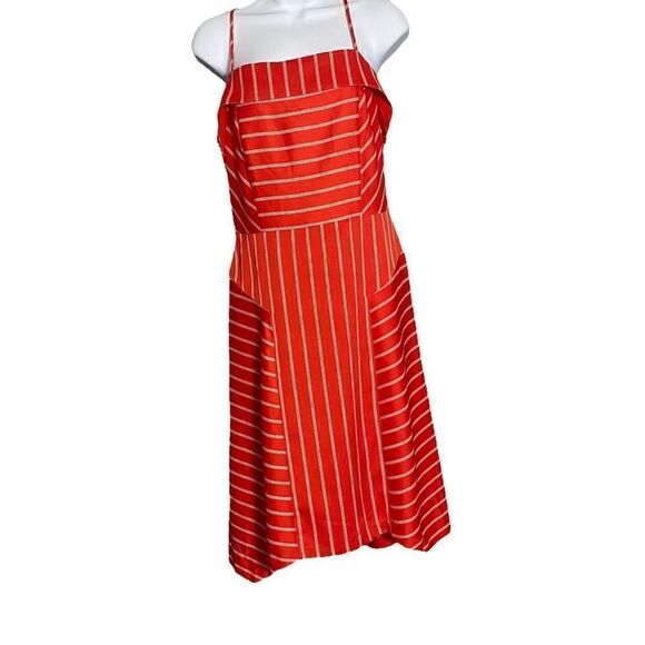 Banana Republic Dresses & Skirts - Banana Republic Red Stripe Spaghetti Strap Dress Size 6